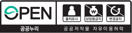 공공저작물 자유이용 허락표시 기준 (출처표시, 상업용금지, 변경금지)